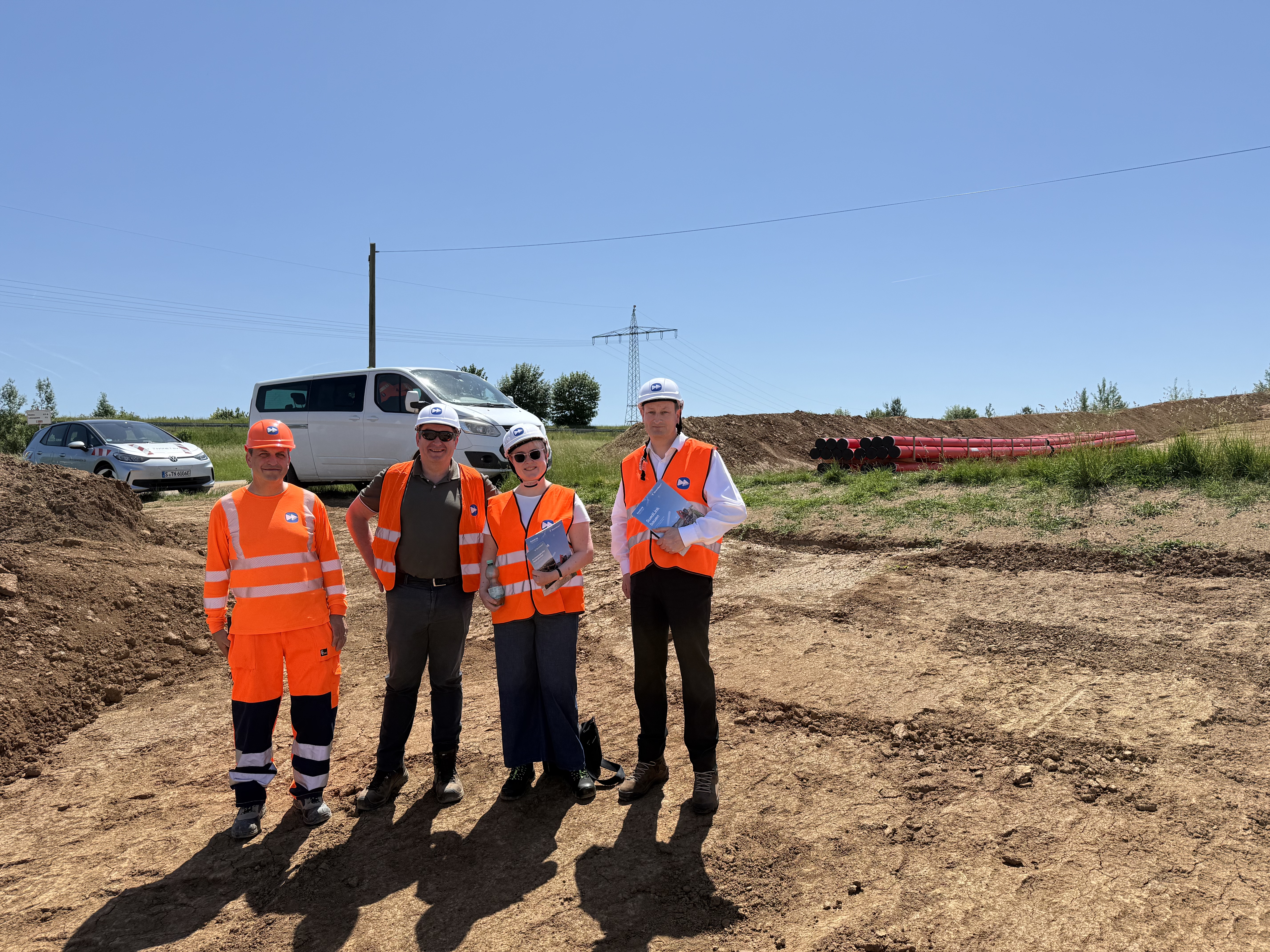 On-site visit with Dr Martin Straßburger, Colm Money, Maeve Collins and James O'Shea.