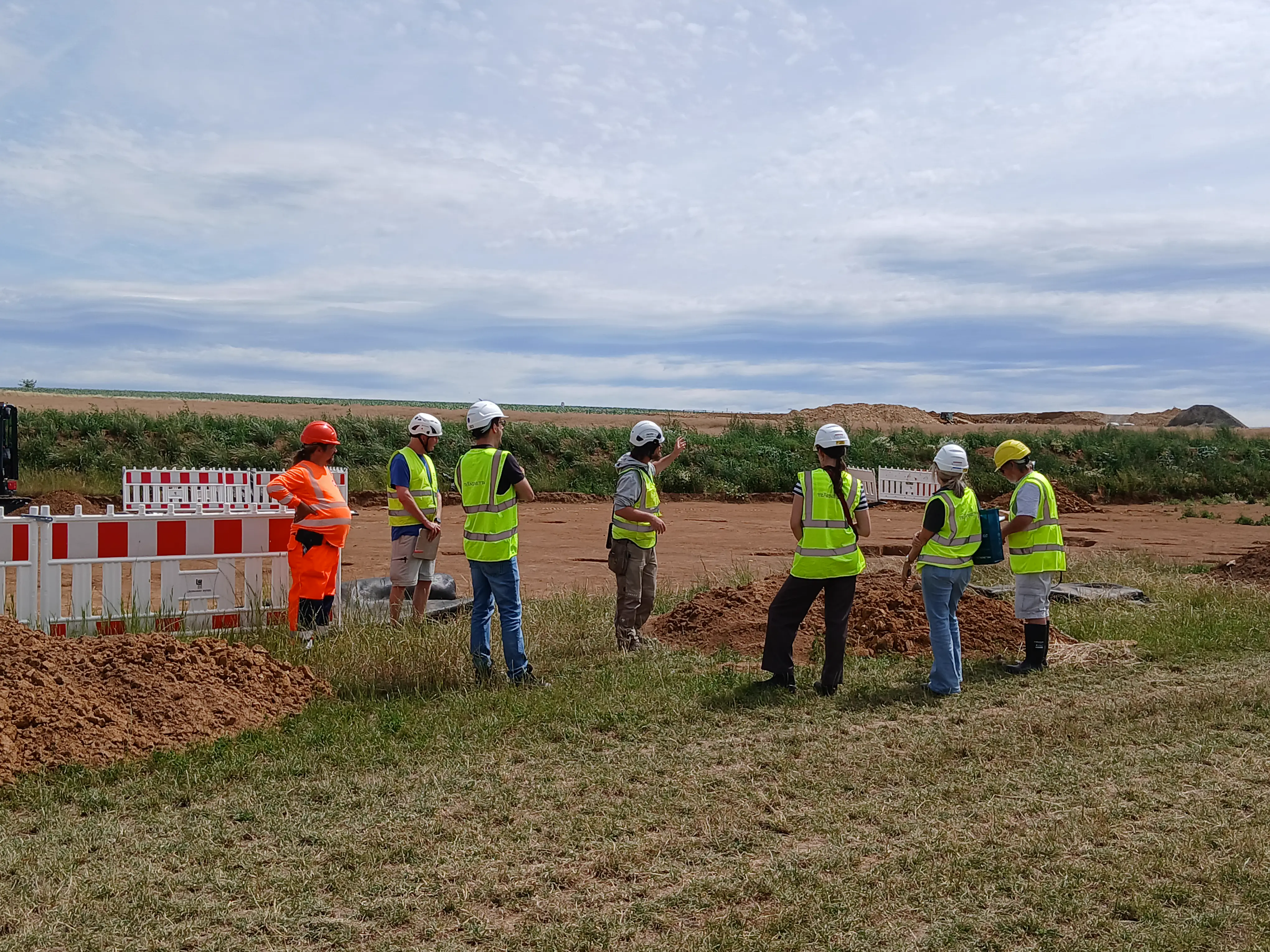 Archaeologists working on the excavation