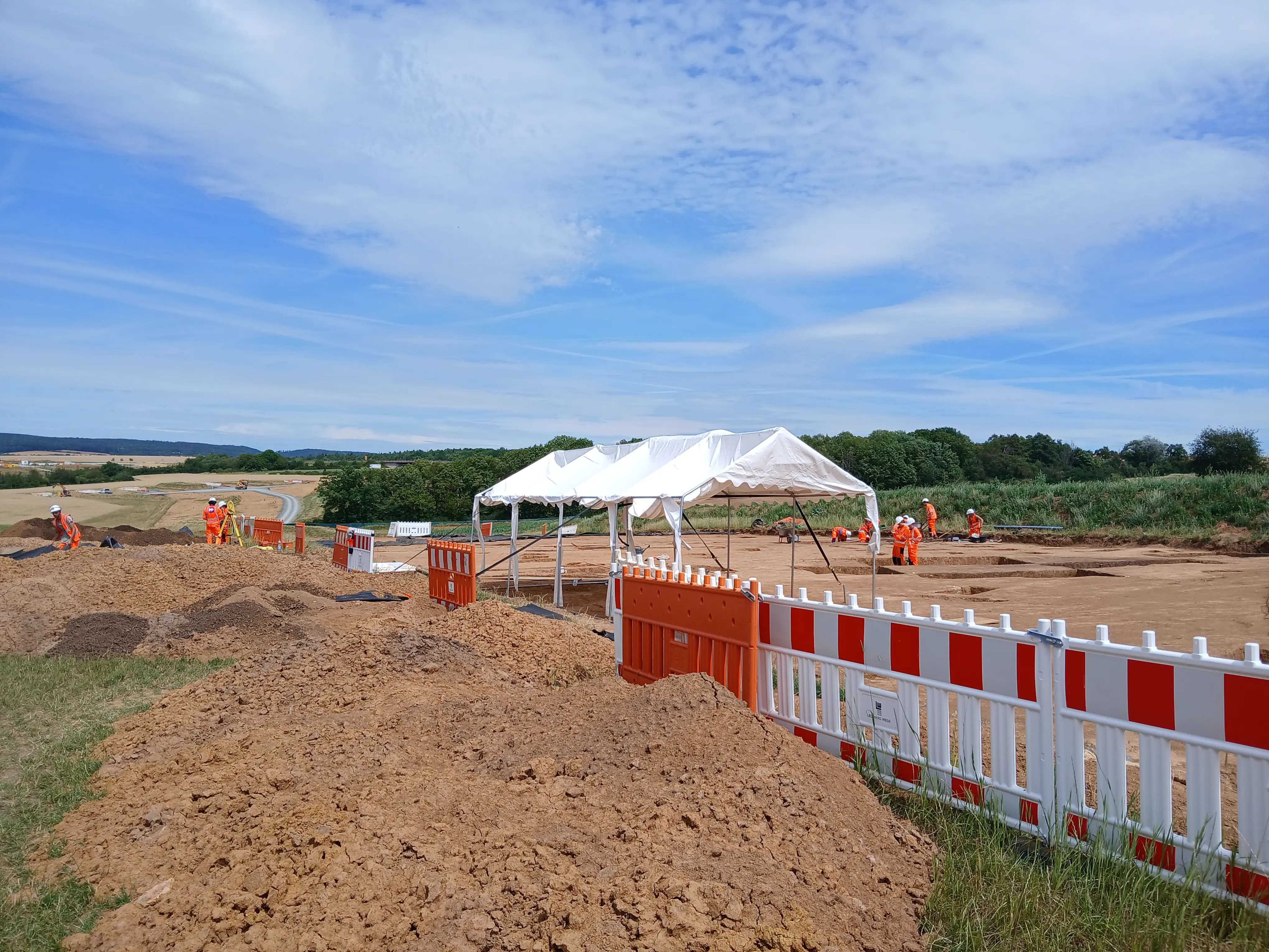 Excavation site along the SuedLink route near Mellrichstadt
